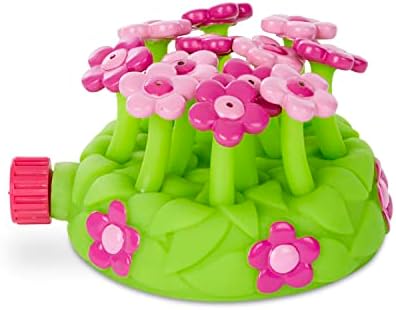 Melissa & Doug Sunny Patch Pretty Petals Flower Sprinkler Toy With Hose Attachment