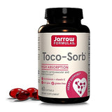 Jarrow Formulas Toco-Sorb Cardiovascular Health and Brain Function Support, High Absorption Formula, Tocotrienol-Tocopherol Complex and Vitamin E, 60 Softgels, 30 Day Supply