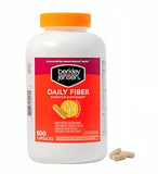 Berkley Jensen Daily Psyllium Husk Supplement (600 - Count), Natural Fiber for Men & Women - Fiber Capsules for Overall Digestive Health, Easing Constipation, Aiding Nutrient Absorption (Pack of 1)