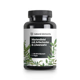 Milk Thistle Artichoke Dandelion Complex - 120 capsules - High dose with 80% silymarin - Without magnesium stearate, vegan and produced in Germany