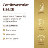 Solgar Niacin (Vitamin B3) 500 mg, 250 Vegetable Capsules - Cardiovascular Support - Energy Metabolism - Non-GMO, Vegan, Gluten Free, Dairy Free, Kosher - 250 Servings