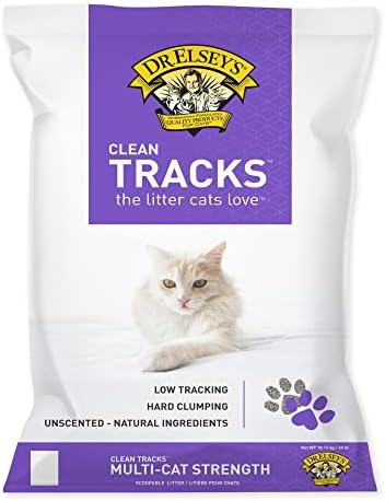 Dr. Elsey's Cat Litter - Premium Unscented Cat Litter w/ Natural Ingredients - Low Dust & Low Tracking Multi Cat Litter - Superior Odor Control Cat Litter - Hard Clumping Clay Cat litter (40lbs)