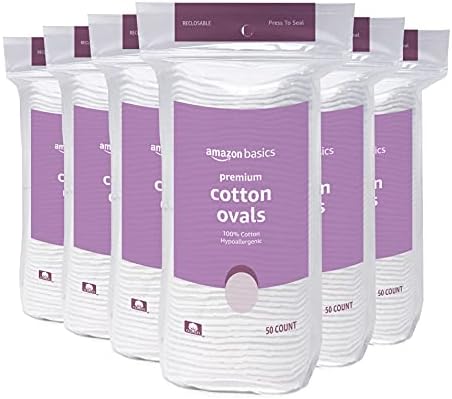 Amazon Basics Oval Premium Pads, 300 Count (6 Packs of 50) (Previously Solimo)