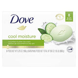 Dove Skin Care Beauty Bar For Softer Skin Cucumber And Green Tea More Moisturizing Than Bar Soap 3.75 oz 24 bars