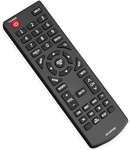 MC42FN00 Replacement Remote Control Applicable for Sanyo TV FW42D25T FW24E05T FW32D25T FW65D25T FW48D25T FW48D25TOM FW24E05F FW32D05F