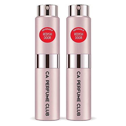 CA Perfume Impression of E. Arden Redish Door For Women Replica Version Fragrance Dupes Concentrated Long Lasting Eau de Parfum Spray Refillable Atomizer Bottle 0.27 Fl Oz-X2