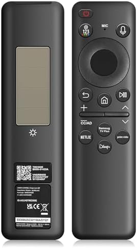 BN59-01432A Solar Voice Remote Replacement for Samsung TV Remote with Bluetooth Rechargeable Solar Cell, Compatible with Samsung Neo QLED Smart 8K HDR Ultra HD TVs, VG-TM2360E New 2023 Model, Black