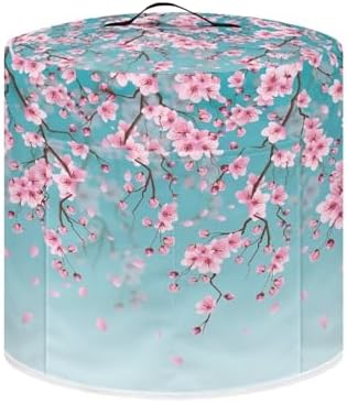 Dust Cover Compatible with 6 qt Instant Pot, for Electric Pressure Cooker Rice Cooker and Air Fryer Insulated Protective Cover Keep Appliance Clean Indoor Decor, Peach Blossom Blue