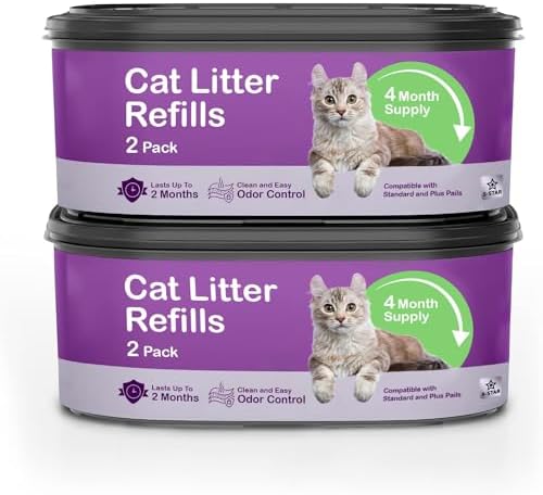 Cat Litter Refills (Pack of 2) Compatible with Litter Genie and Pet Genie Pail