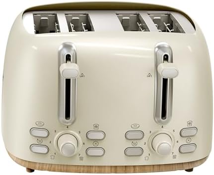 Oster 4-Slice Toaster with Extra Wide Slots, Oat Milk