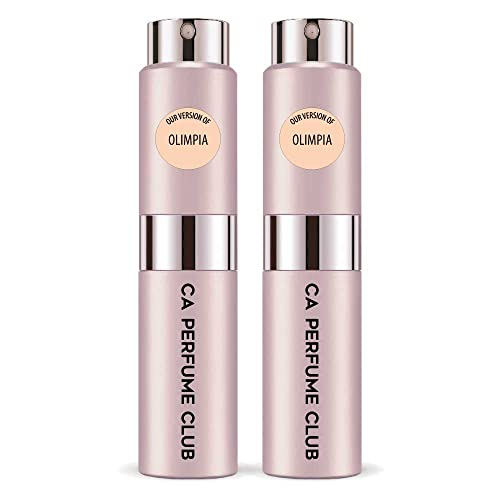 CA Perfume Impression of Paco R. Olimpia For Women Replica Version Fragrance Dupes Concentrated Long Lasting Eau de Parfum Spray Refillable Atomizer Bottle 0.27 Fl Oz-X2