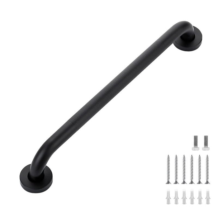 Grab Bars for Shower, 2 Pack 18-Inch Anti Slip Shower Handles for Elderly, Safety Shower Grab Bar, Stainless Steel Handicap Grab Bars for Bathroom (Black 1" Diameter)