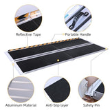 Rengue Portable Wheelchair Ramp 5FT, Folding Handicap Ramp with Non-Slip Surface Aluminum Ramps for Wheelchairs Home Steps Stairs Handicaps Doorways