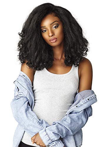 Sensationnel Curls kinksandco half wig - rain maker instant weave drawstring cap for natural 3c to 4c hair textures (F1B/30)