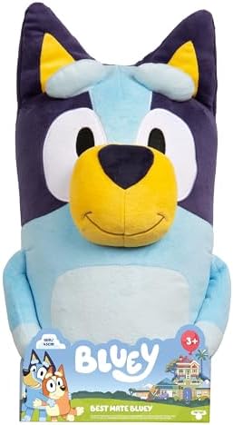 Bluey 18" Stuffed Animal - Playtime & Naptime Companion, Jumbo Size, Soft Deluxe Materials - Huggable Cuddles Best Friend (13010)