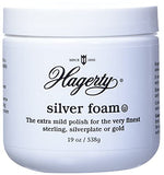 Hagerty Silver Foam - Trusted Silverware Polish and Tarnish Remover Since 1895 for Sterling Silver, Silver-Plate, Gold, and Gold – Made in USA, Kosher Certified, 19 oz