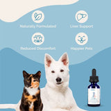 Liver Supplement for Pets Naturally Aids in Healthy Liver Function for Dogs & Cats | Herbal Formula Helps Relieve Abdominal Pain, Indigestion, and Inflammation of Liver & Gallbladder | by Prana Pets