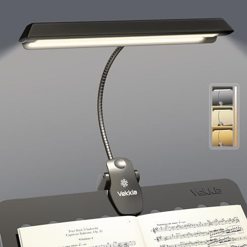 Vekkia 29LED Music Stand Light, Royal Clip On Lamp, USB C Rechargeable, for Grand Piano, Violin, Orchestra, Podium