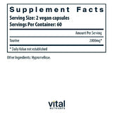 Vital Nutrients Taurine 1000mg | Vegan Amino Acid Supplement to Support Heart, Nerve and Liver Health* | Gluten, Dairy and Soy Free | Non-GMO | 120 Capsules