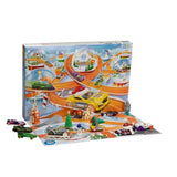 Hot Wheels Toy Cars, 2024 Advent Calendar, 8 1:64 Scale Vehicles, 16 Winter-Themed Accessories & Playmat