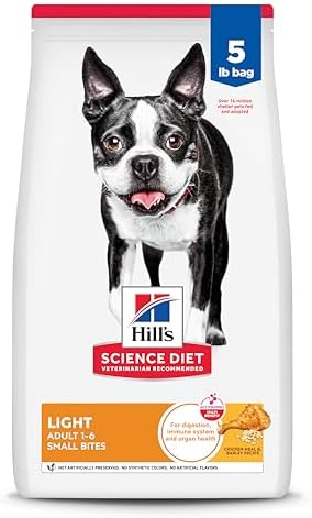 Hill's Science Diet - Light Small Bites Lower Calories, Chicken Meal & Barley Dry Dog Food, 5 LB Bag