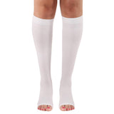 Mojo Compression Socks for Women and Men 20-30 mmHg - Men and Womens Toeless Compression Stockings for Post Surgery Recovery, Flights, Travel - White, 2X-Large - AB211