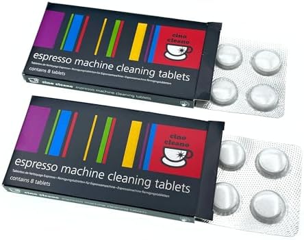Cino Cleano Espresso Machine Cleaning Tablets, for Breville Espresso Machines, Descaling Tablets for Baristas (Pack of 2, 16 Tablets)