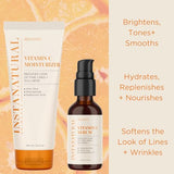 InstaNatural Vitamin C Moisturizer and Serum Kit, Brightens and Reduces Signs of Aging, Fine Lines and Wrinkles, with Hyaluronic Acid and Botanical Extracts