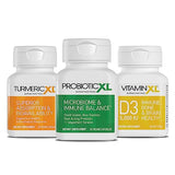 TrioXL - 3 Powerful Supplements That Promote a Strong Immune System, Includes TumericXL, VitaminXL D3 & ProbioticXL, Gluten-Free Immune Booster, 3-30 Count