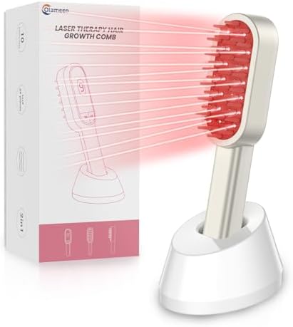 Red Light Therapy for Hair Growth, 3 in 1 Laser Hair Growth Comb with 59 Lamp Beads, Red Light Brush with Massage Timer, Promotes Regrowth & Prevents Loss