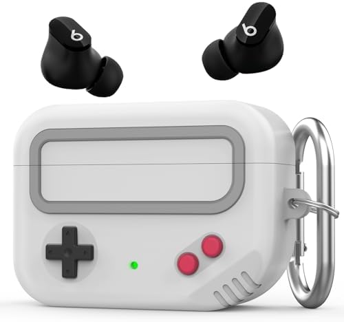 Silicone Case for Beats Studio Buds Case Cover, Retro Design Protective Case with Keychain Compatible with Beats Studio Buds 2021 & Beats Studio Buds+ Plus 2023