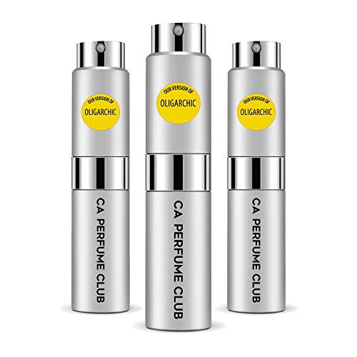 CA Perfume Club Impression of Rojadoor Oligarchic For Men Replica Version Fragrance Dupes Concentrated Long Lasting Eau de Parfum Spray Refillable Atomizer Bottle 0.27 Fl Oz-X3
