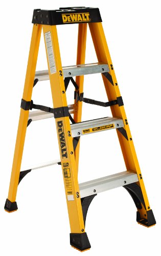 DeWalt 4-Foot Fiberglass Step Ladder, 375-Pound Load Capacity, Type IAA, DXL3410-04