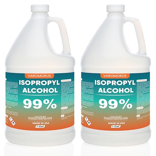 Varomorus 99% Isopropyl Alcohol – High Purity, Multi-Purpose, IPA, Isopropanol, Made in USA, 1 Gallon (128 fl oz) (2)