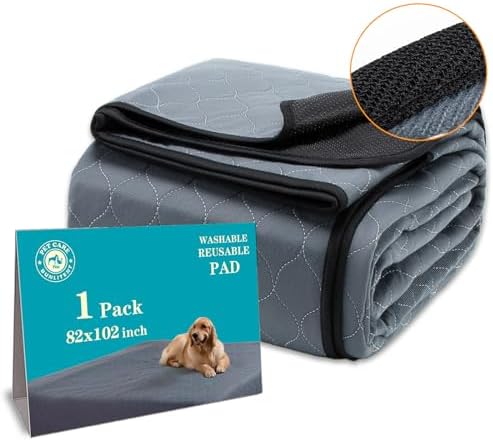 Washable Pee Pads for Dog 82x102, Reusable Puppy Pads, Dog Training Pads with Quick Dry, 1 Pack, Anti-Slip Dog Cat Pee Pads, Whelping Pads, Potty Pad.