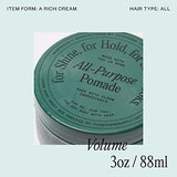 Firsthand Supply All-Purpose Hair Pomade - Clean & Non-toxic Hair Care Ingredients - Gives a Low Shine, Shape and Firm Hold To Your Hair - 3oz (88ml)