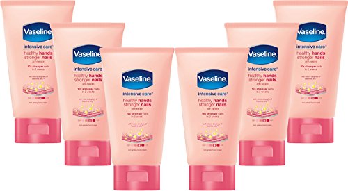Vaseline Intensive Care Healthy Hand & Nail Conditioning Hand Cream, with Keratin, 2.5 Ounce (Pack of 6)