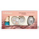 Lifelines Scent-Infused Motion Fidget Grounding Stones 2-Pack & Essential Oil Set, Portable Essential Oil Diffuser with Individual Crisp Mountain Air: Calm Essential Oil Blend 3 ML Included