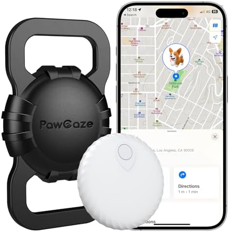 Cat Dog Items Tracker Compatible with Apple iOS FindMy App, Anti-Lost Tracking Device FinderTag for Dogs, Cats, Pets, Luggage, Items, with Silicone Cover for Pets' Collars/Bag Straps
