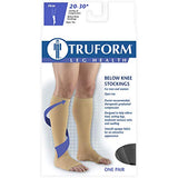 Truform 20-30 mmHg Compression Stockings for Men and Women, Knee High Length, Open Toe, Beige, 3X-Large