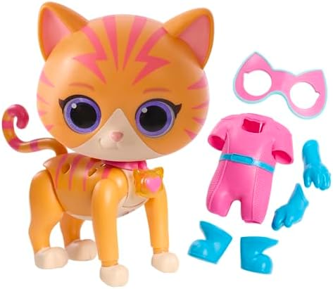 Just Play Disney Junior SuperKitties Cat-Tastic Transforming Ginny Lights and Sounds Figure, Kids Toys for Ages 3 Up