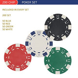 LUOBAO Poker Chips Set for Texas Holdem,Blackjack, Tournaments with Aluminum Case,2 Decks of Cards, Dealer, Small Blind, Big Blind Buttons and 5 Dice,11.5 Gram