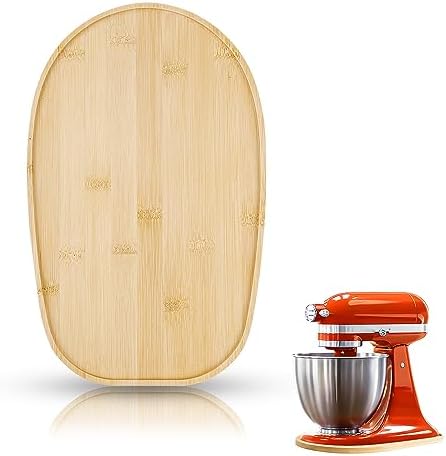 Mixer Sliding Mats for Stand Mixer, Waterproof Kitchenaid Mixer Slider Mat Wood Mixer Mover Mat Slide Pad for Mixer with 5-8 Qt Mixer and Mixer Appliance Moving Tray