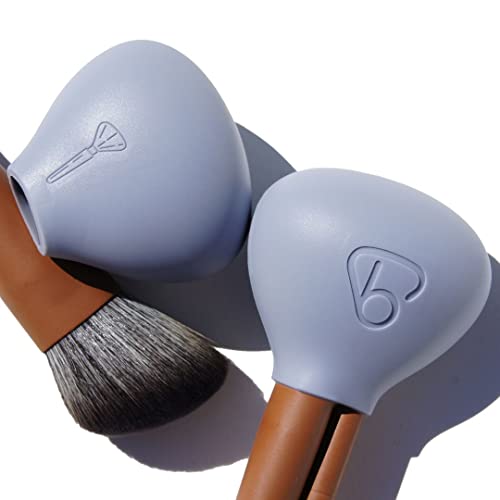 Small Brush Bubble Silicone Makeup Brush Covers for Travel, A Storage & Organizer Case for Brushes to protect Makeup Bag, Designed For Smaller Brushes, Periwinkle, 2 Pack Set