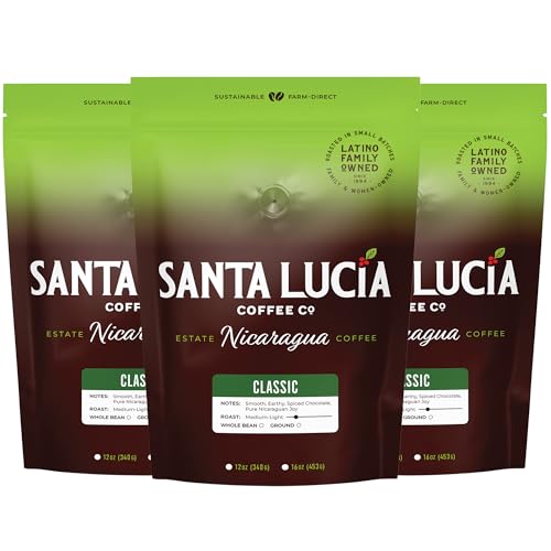 Specialty Volcanic Nicaraguan - Grand Reserve Classic Medium Roast Coffee, Bright & Smooth, Low Acid, 91 Point, SHG, Small Batch Roasted, Farm Direct, 100% Single-Origin, Ground, 3 Pounds, 3-16oz
