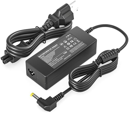 75W 19V 3.95A AC Adapter Charger for Toshiba Satellite L300 L305 L305D L350 L355 L505D L505 L555 L655 L745 L755 L855 L55 C55T L505-S6959 L555-S7008 PA-1750-04 PA3468E-1AC3 Laptop Power Cord