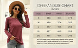 OFEEFAN Womens Long Sleeve Tops Christmas Sweaters for Women Cute Shirts for Women Red S