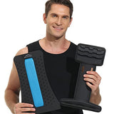 Magic Back Support Back Stretching Device,Back Massager for Bed & Chair & Car,Multi-Level Lumbar Support Stretcher Spinal, Lower and Upper Muscle Pain Relief(Black/Blue)