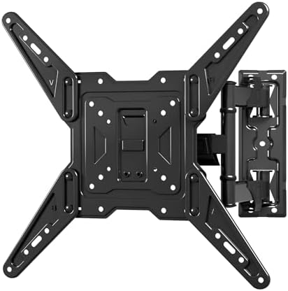 Full Motion TV Wall Mount for Most 26-55 Inch Flat Curved TVs, Wall Mount TV Bracket with Swivel Articulating Extension Tilt Arm, Support up to 70lbs, Max VESA 400x400mm(MAP3)