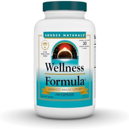 Source Naturals Wellness Formula Bio-Aligned Vitamins & Herbal Defense Advanced Immune Support* - Dietary Supplement & Immunity Booster - 240 Capsules